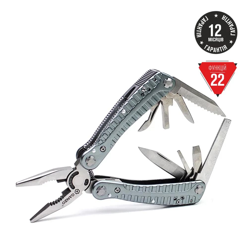 Мультитул Ganzo G105, (16.5 см) 22 функції + біти та чохол - зображення 1
