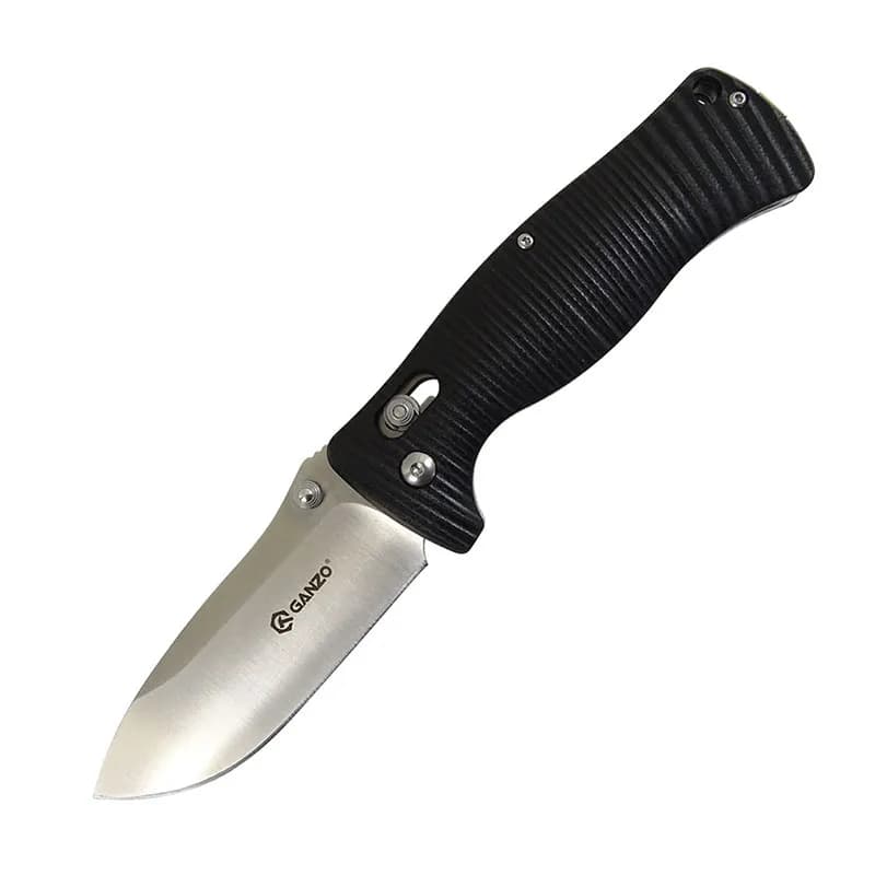 Ніж складаний туристичний Ganzo G720 (9 см) 440C / G10 чорний - зображення 1