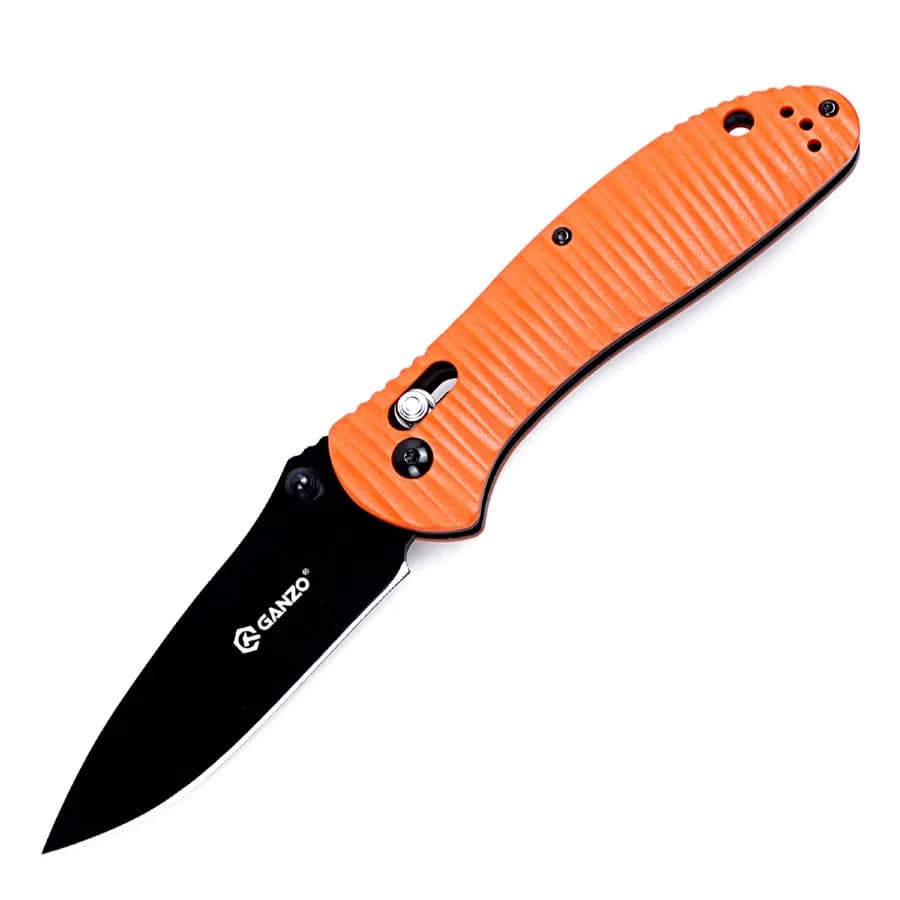 Ніж складаний туристичний Ganzo G7393P (8.7 см) 440C / G10 помаранчевий текстурований - зображення 1
