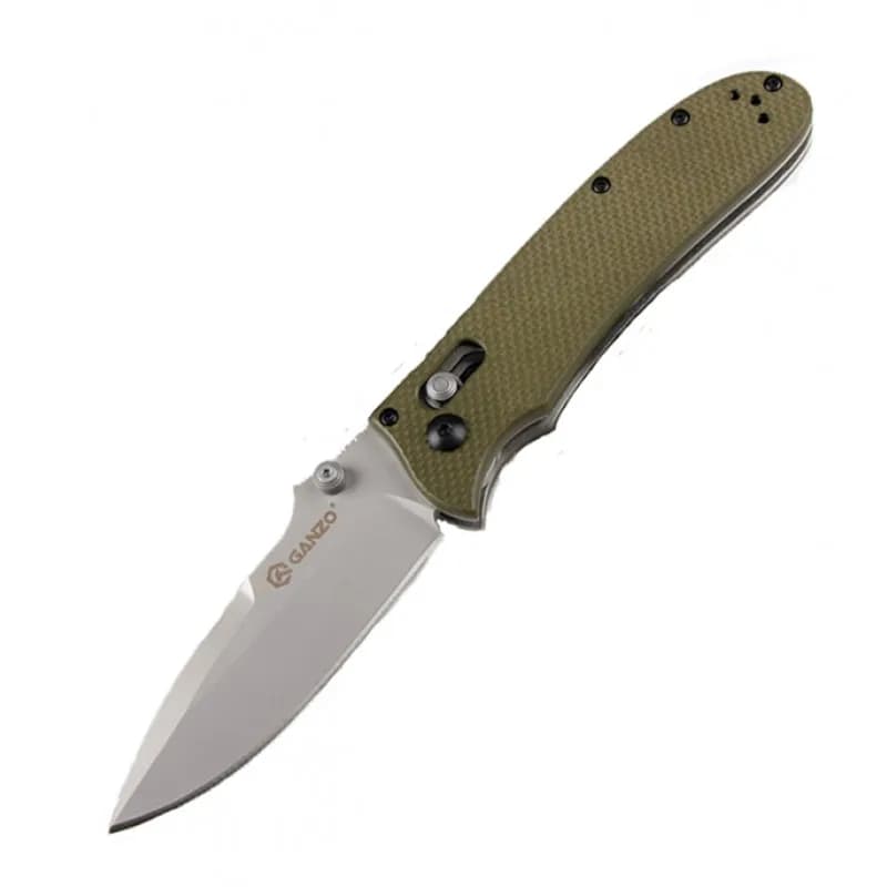 Ніж складаний туристичний Ganzo G704 (8.6 см) 440C / G10 зелений - зображення 1