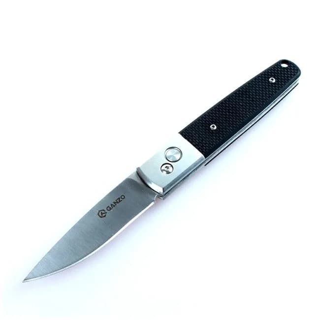 Ніж складаний туристичний Ganzo G7211 (8.5 см) 440C / G10 чорний - зображення 1