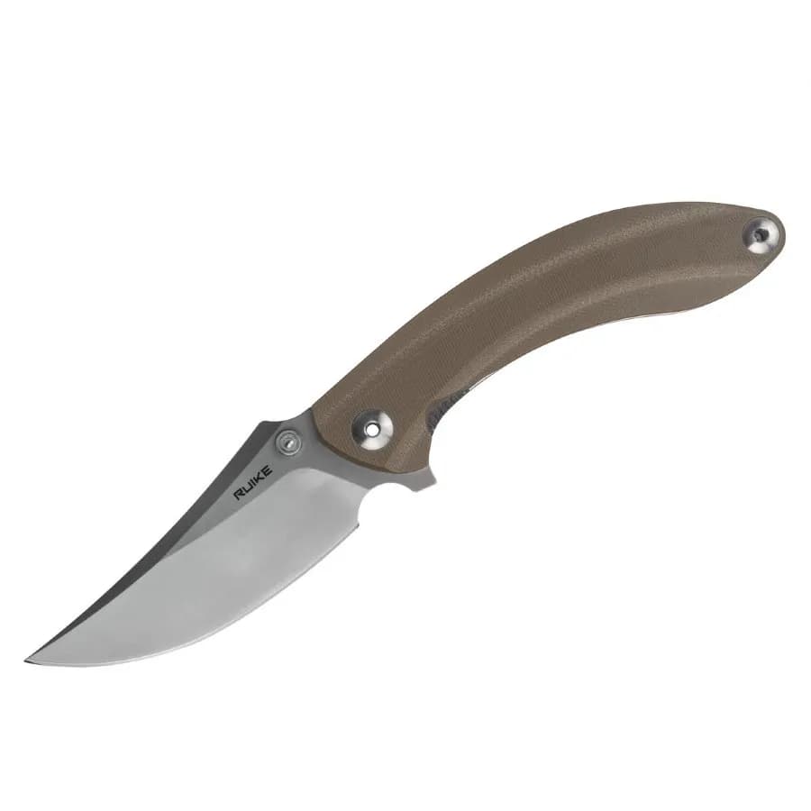 Ніж складаний туристичний Ruike P155-W, (9 см) 14C28N / G10 пісочний - зображення 1
