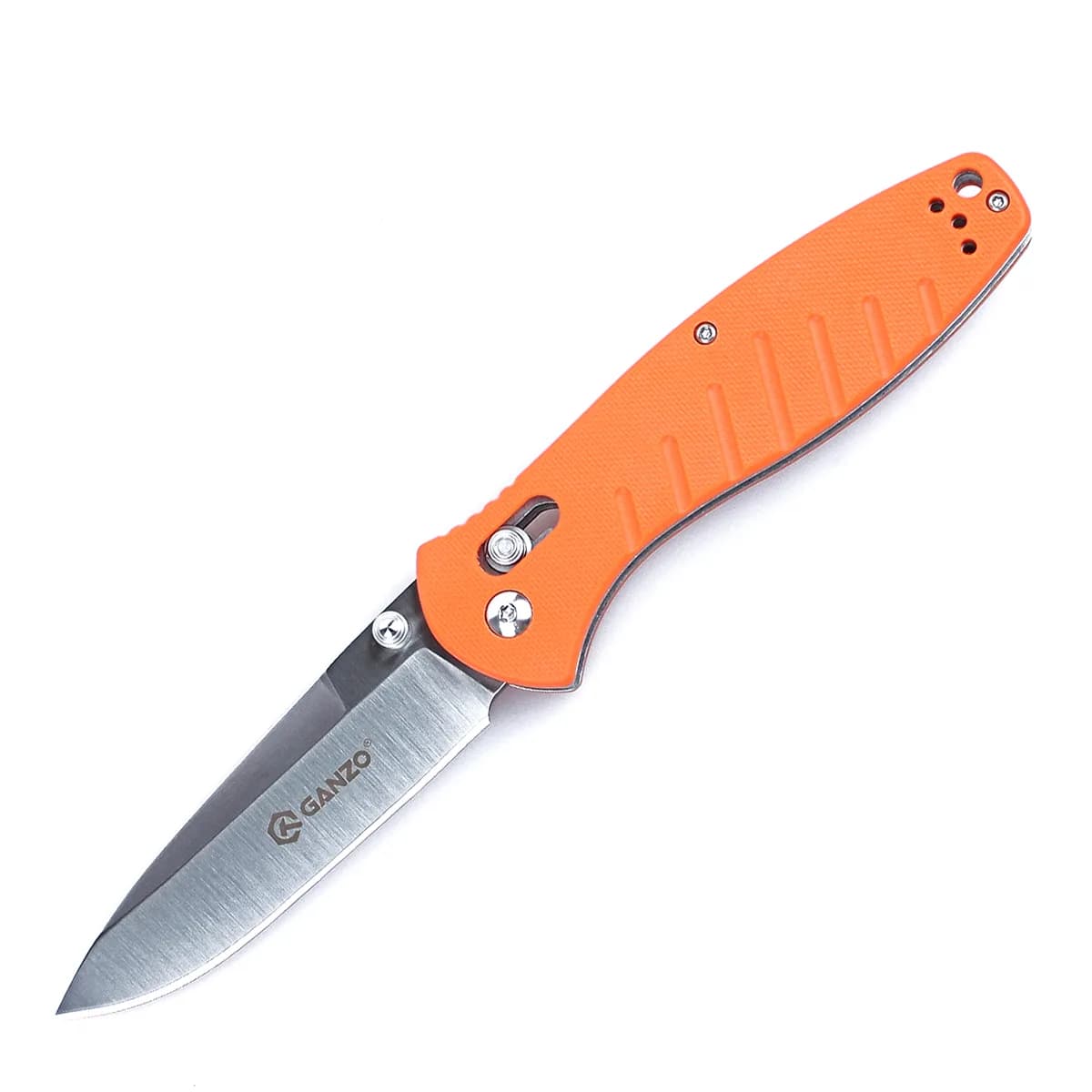 Ніж складаний туристичний Ganzo G738 (8.9 см) 440C / G10 помаранчевий - зображення 1