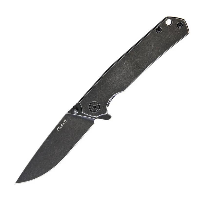 Ніж складаний туристичний Ruike P801-SB, (8.6 см) 14C28N / 3cr14n чорний