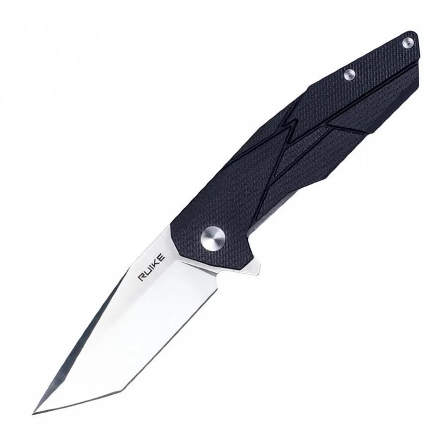 Ніж складаний туристичний Ruike P138-B, (9 см) 14C28N / G10 чорний - зображення 1
