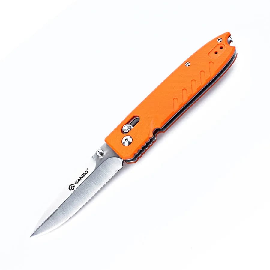 Ніж складаний туристичний Ganzo G746-1 ( 8.5 см) 440С / G10 помаранчевий - зображення 1