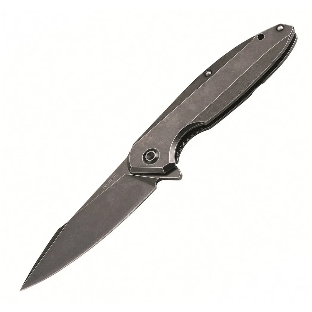 Ніж складаний туристичний Ruike P128-SB, (9.3 см) 14C28N / 3cr14n чорний - зображення 1