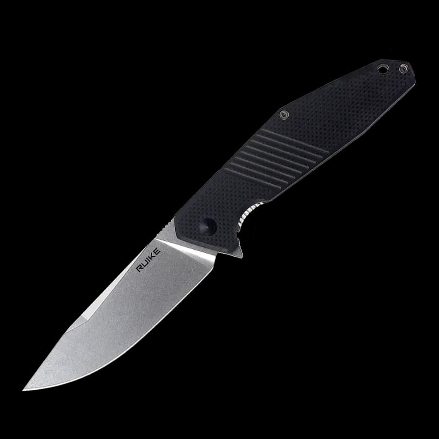 Ніж складаний туристичний Ruike D191-B, (9.2 см) 8Cr13Mov / G10 + steel 420 чорний