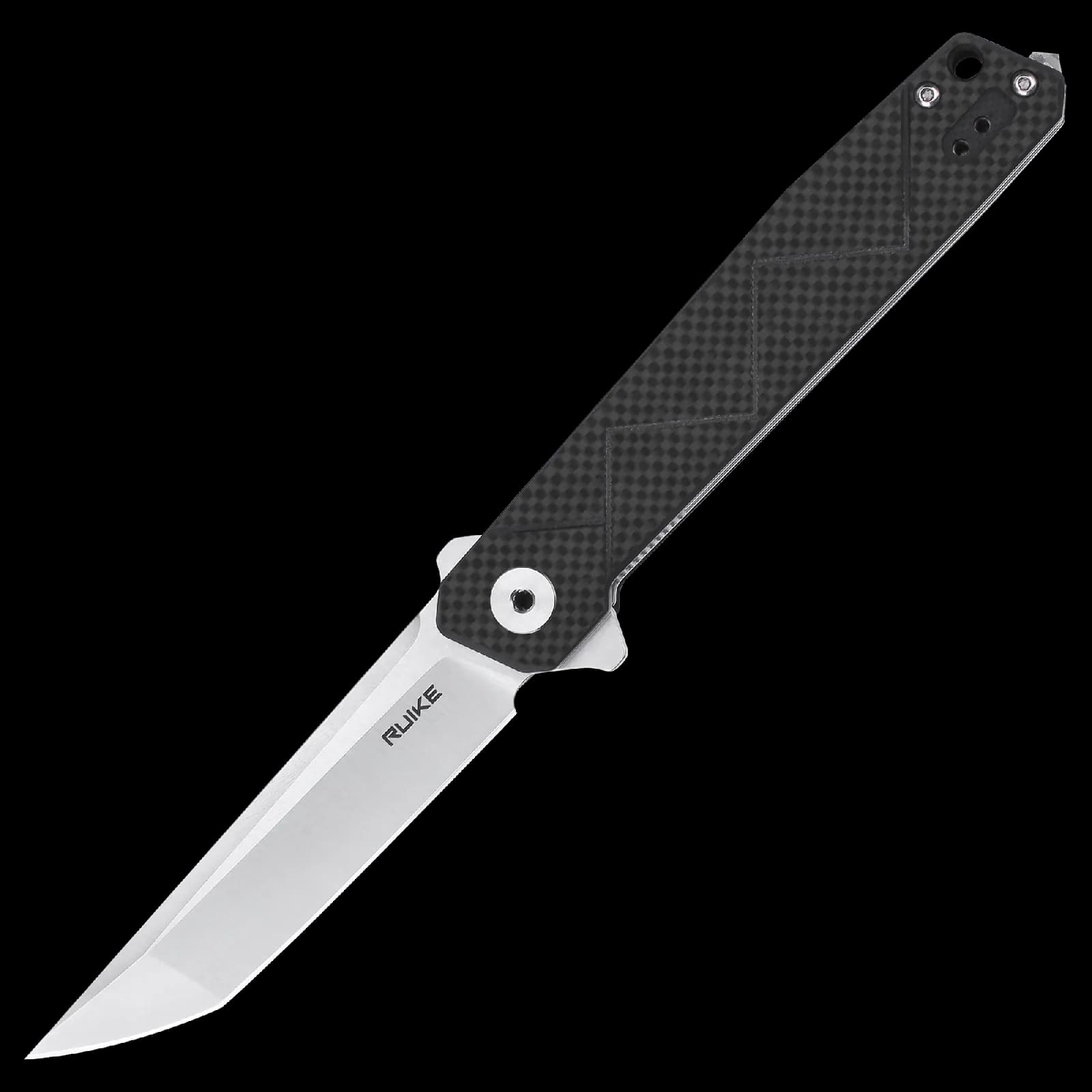 Ніж складаний туристичний Ruike P127-CB, (9.1 см) 14C28N / G10 + carbon fiber чорний - зображення 1