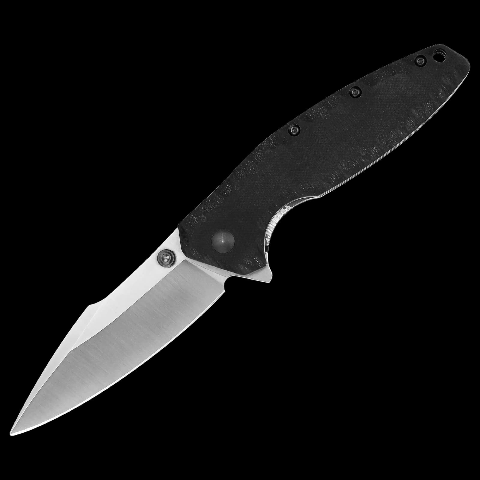 Ніж складаний туристичний Ruike P843-B, (9 см) 12C27 / G10 чорний - зображення 1