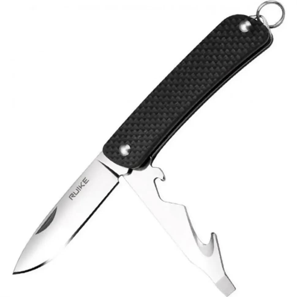 Багатофункціональний ніж Ruike Criterion S21, (5.3 см) 12C27 / G10 чорний, 5 інстр. - зображення 1