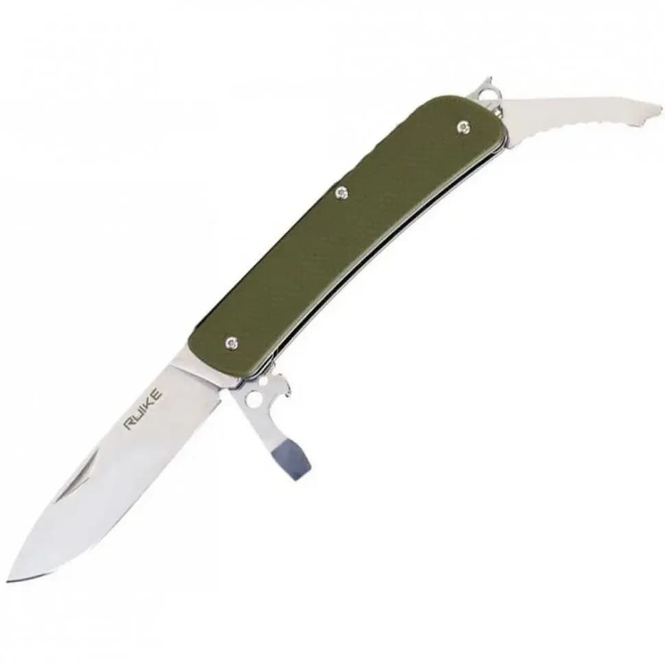 Багатофункціональний ніж Ruike Criterion L21, (8.5 см) 12C27 / G10 зелений, 12 інстр. - зображення 1