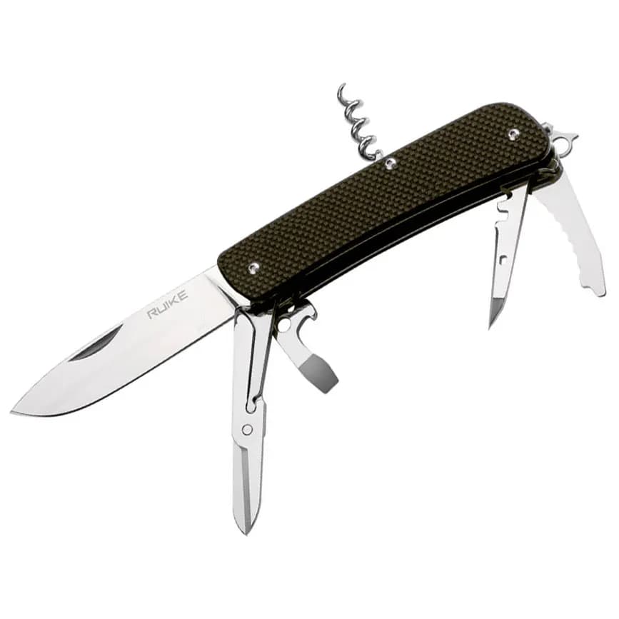 Багатофункціональний ніж Ruike Criterion L31, (8.5 см) 12C27 / G10 коричневий, 18 інстр. - зображення 1
