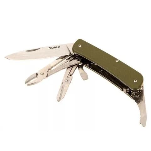 Багатофункціональний ніж Ruike Criterion L41, (8.5 см) 12C27 / G10 зелений, 22 інстр. - зображення 1