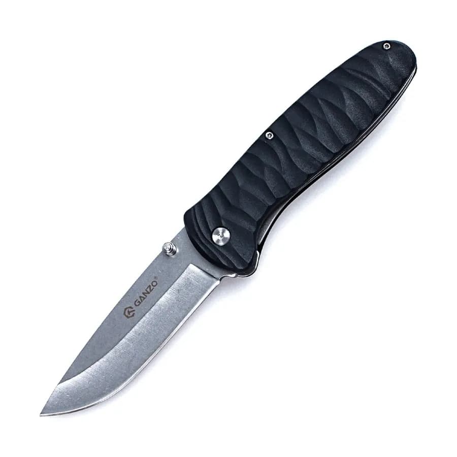 Ніж складаний туристичний Ganzo G6252 (8.9 см) BDR4116 / fiberglass чорний - зображення 1