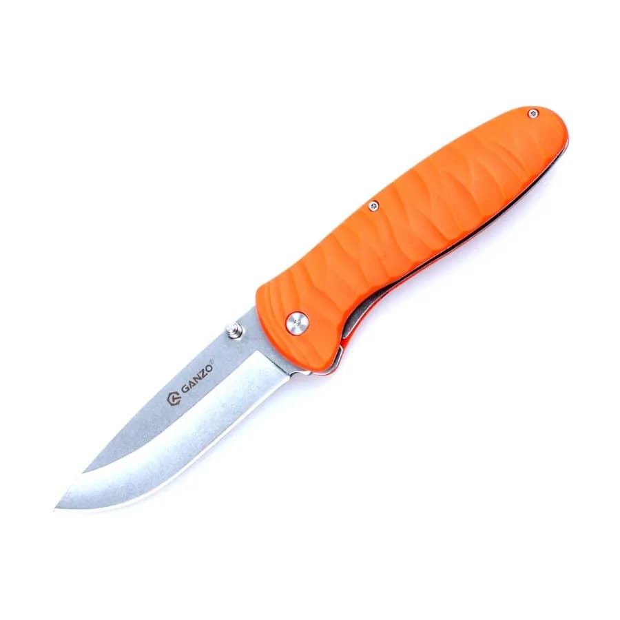 Ніж складаний туристичний Ganzo G6252 (8.9 см) BDR4116 / fiberglass помаранчевий - зображення 1