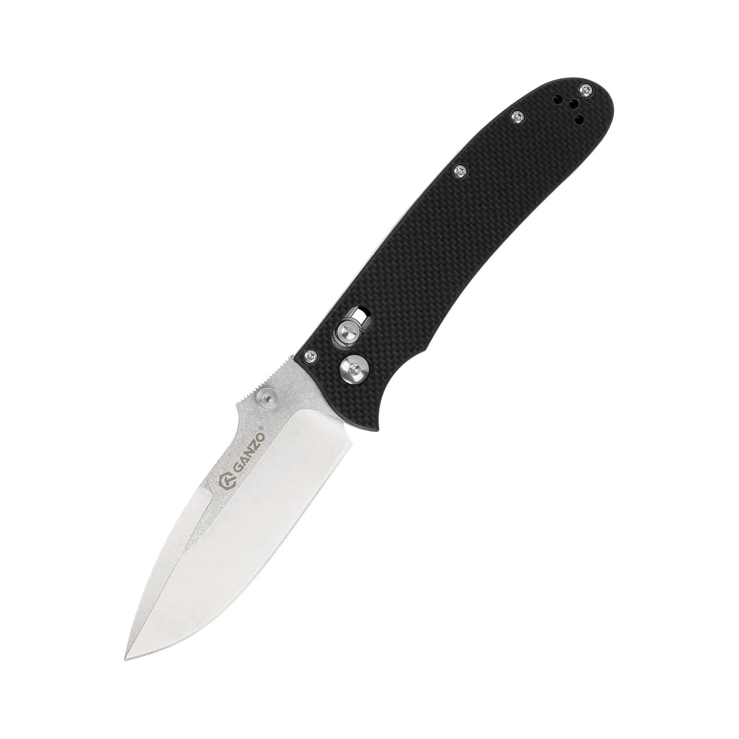 Ніж складаний туристичний Ganzo D704 (8.5 см) D2 / G10 чорний - зображення 1