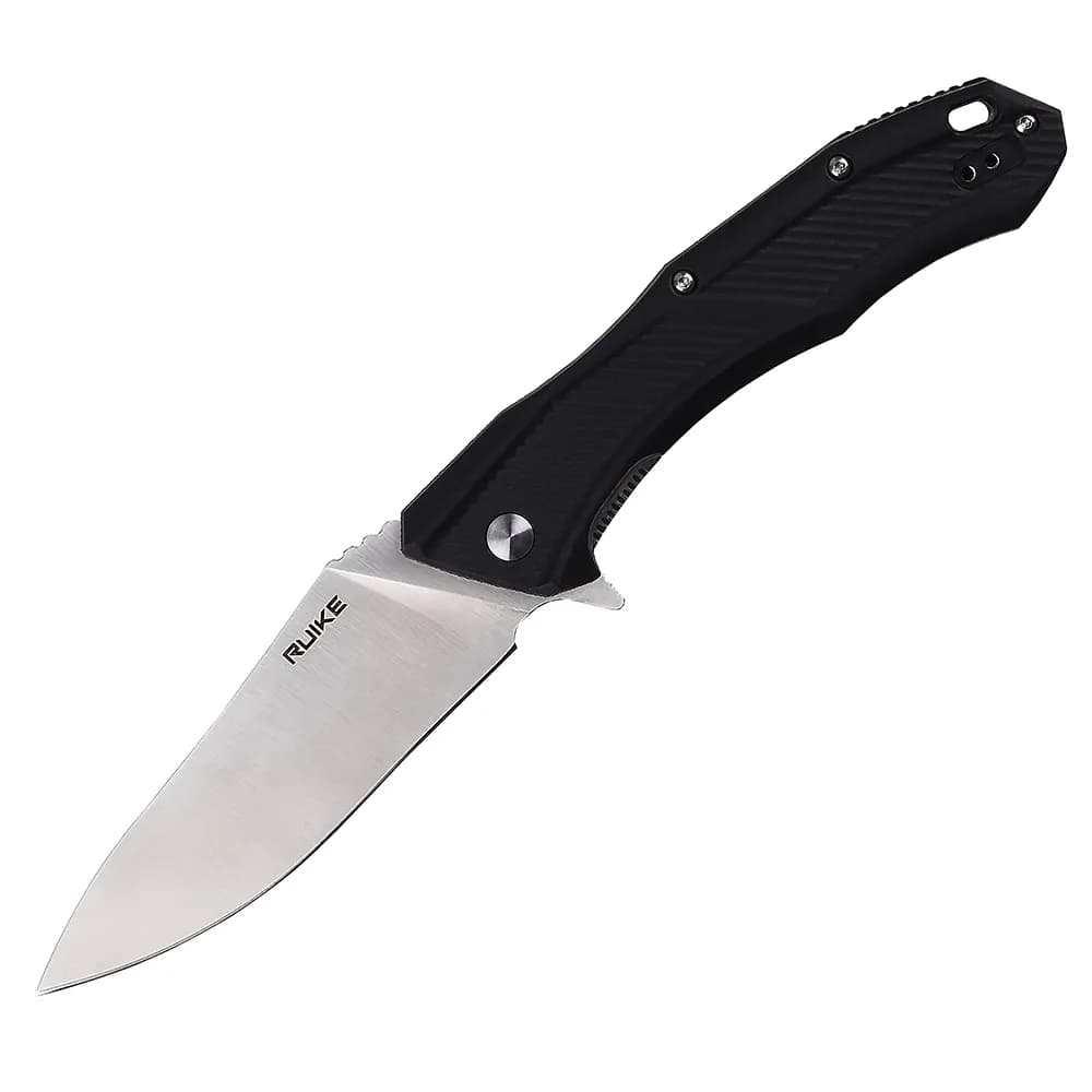 Ніж складаний туристичний Ruike D198-PB, (9.8 см) 8Cr13Mov / PA66 GF-35 чорний - зображення 1
