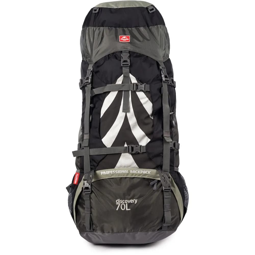 Рюкзак туристичний Naturehike NH70B070-B, 70 л + 5 л, чорно-сірий - зображення 1