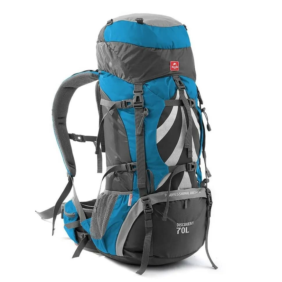 Рюкзак туристичний Naturehike NH70B070-B, 70 л + 5 л, блакитний - зображення 1