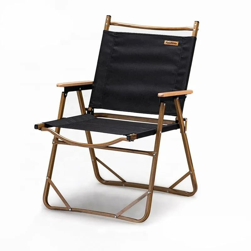 Крісло складане Naturehike MW02 NH19Y002-D, 600D Oxford / алюміній, р-р L, чорний - зображення 1