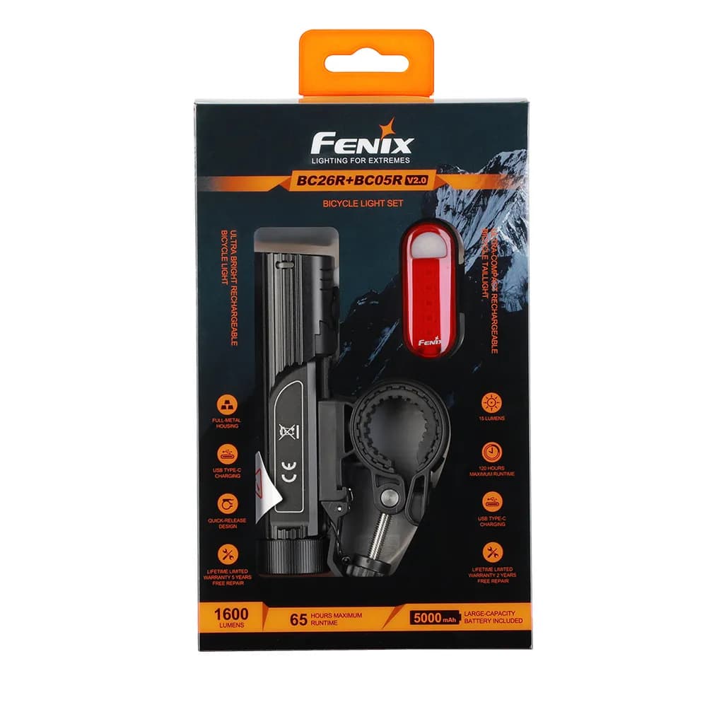 Комплект велофара Fenix BC26R+BC05RV20 - зображення 1