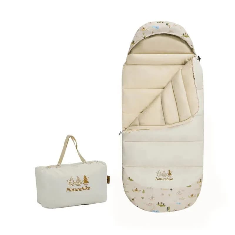 Спальник дитячий з капюшоном Naturehike B180 CNH22SD001, бежевий - зображення 1