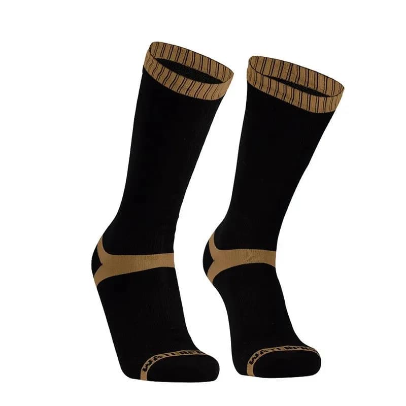 Шкарпетки водонепроникні Dexshell Hytherm Pro Socks, розмір S (36-38), чорні з коричневою смугою - зображення 1