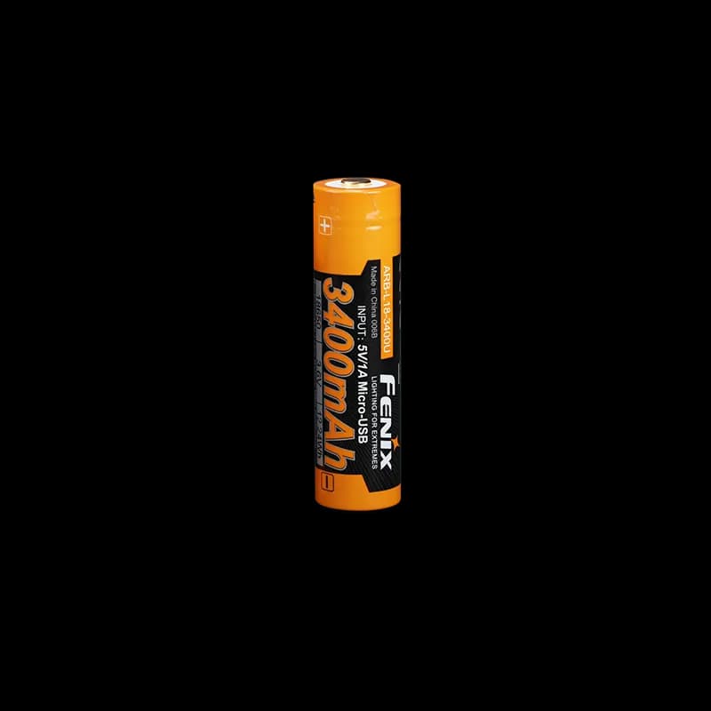 Акумулятор 18650 Fenix (3400 mAh) micro usb зарядка - зображення 1