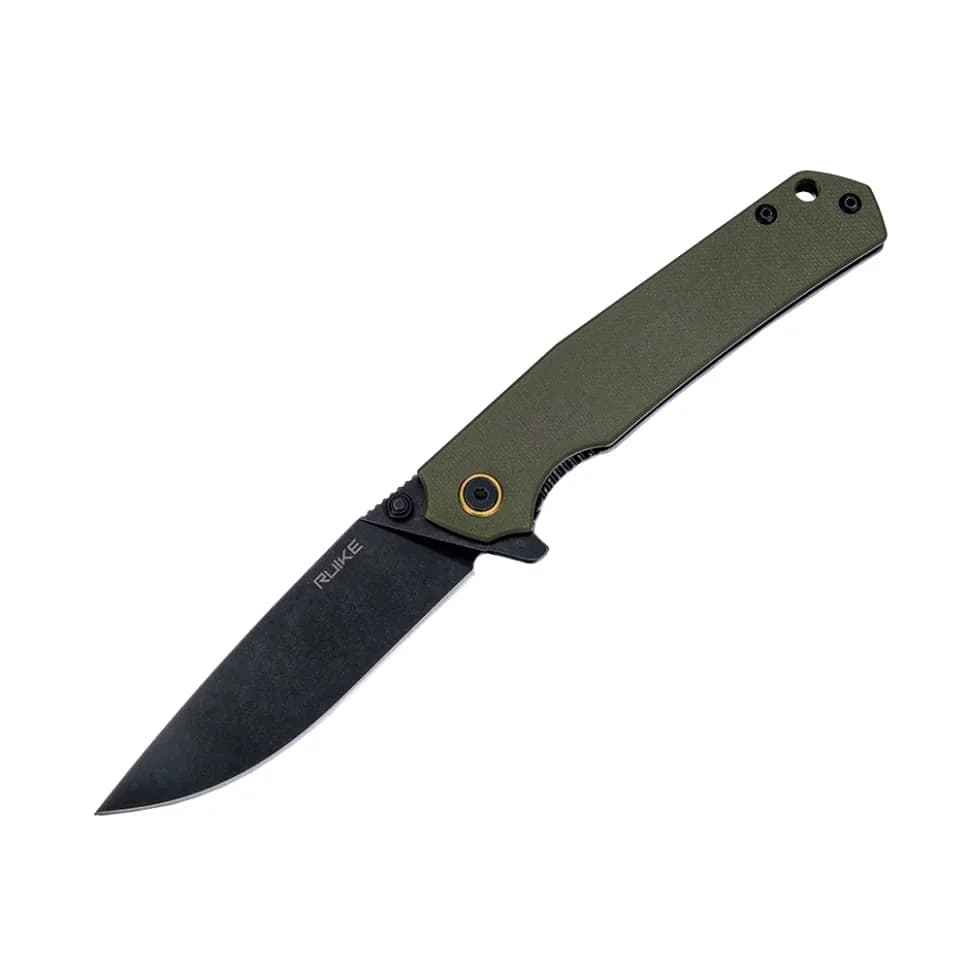 Ніж складаний туристичний Ruike P801-G, (8.6 см) 14C28N / G10 оливковий - зображення 1