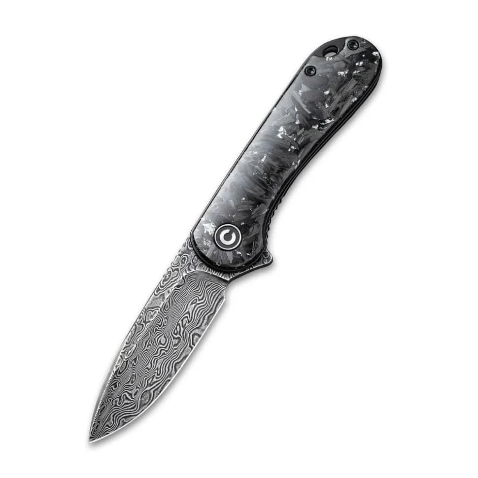 Ніж складаний кишеньковий Civivi Elementum, (7.5 см) Damascus / Carbon Fiber - зображення 1