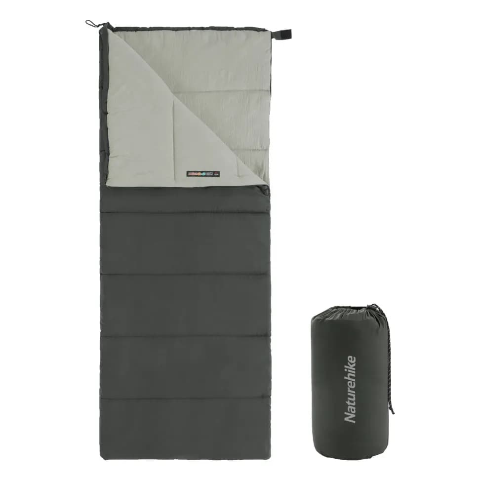 Спальний мішок Naturehike F150 NH22MSD05, правий, графіт - зображення 1
