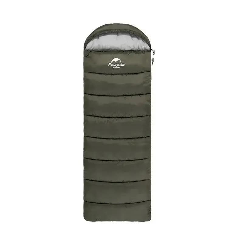 Спальник з капюшоном Naturehike U350S NH20MSD07, (-3°C), правий, темно-зелений - зображення 1