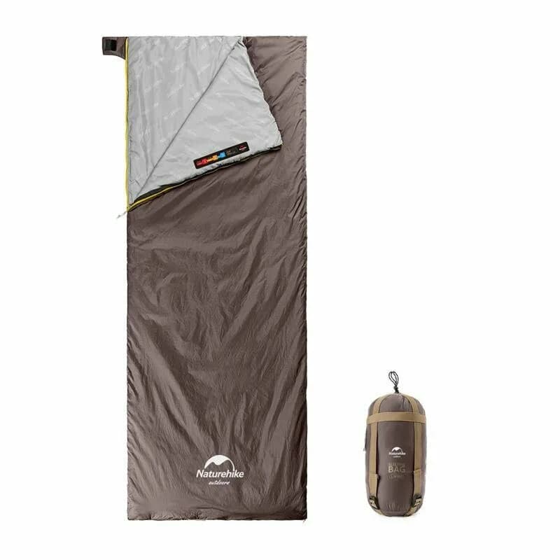 Спальник надлегкий Naturehike Summer LW180 NH21MSD09 правий, (15°C), p-p XL, коричневий - зображення 1
