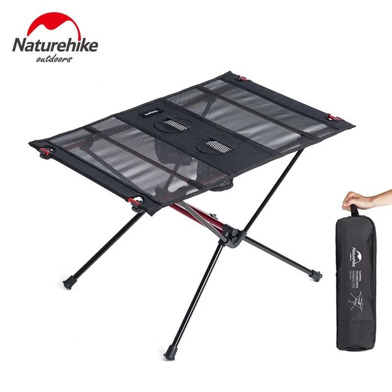 Розкладний стіл полегшений Naturehike NH19Z027-Z, сітка/ алюміній, чорний - зображення 1