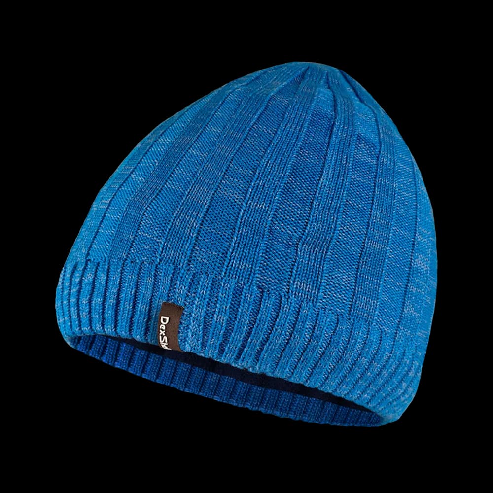 Водонепроникна шапка Dexshell Heathered Rib Knit Beanie, onesize (56-58 см), блакитний - зображення 1