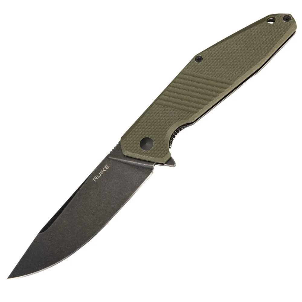 Ніж складаний туристичний Ruike D191-G, (9.2 см) 8Cr13Mov / G10 + steel 420 зелений - зображення 1