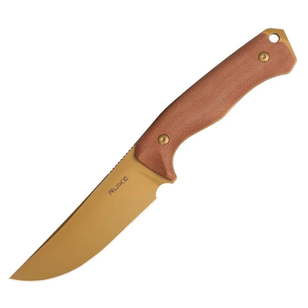 Ніж фіксований мисливський Ruike F186-MN, (11.8 см) D2 / Micarta коричневий - зображення 1