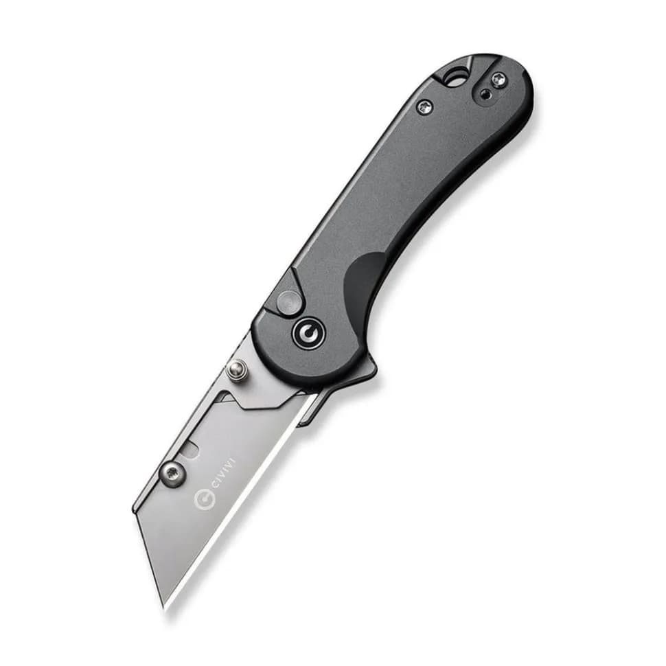 Ніж трапеція складаний кишеньковий Civivi Elementum Utility, (5.8 см) 6Cr13 / Aluminum сірий - зображення 1