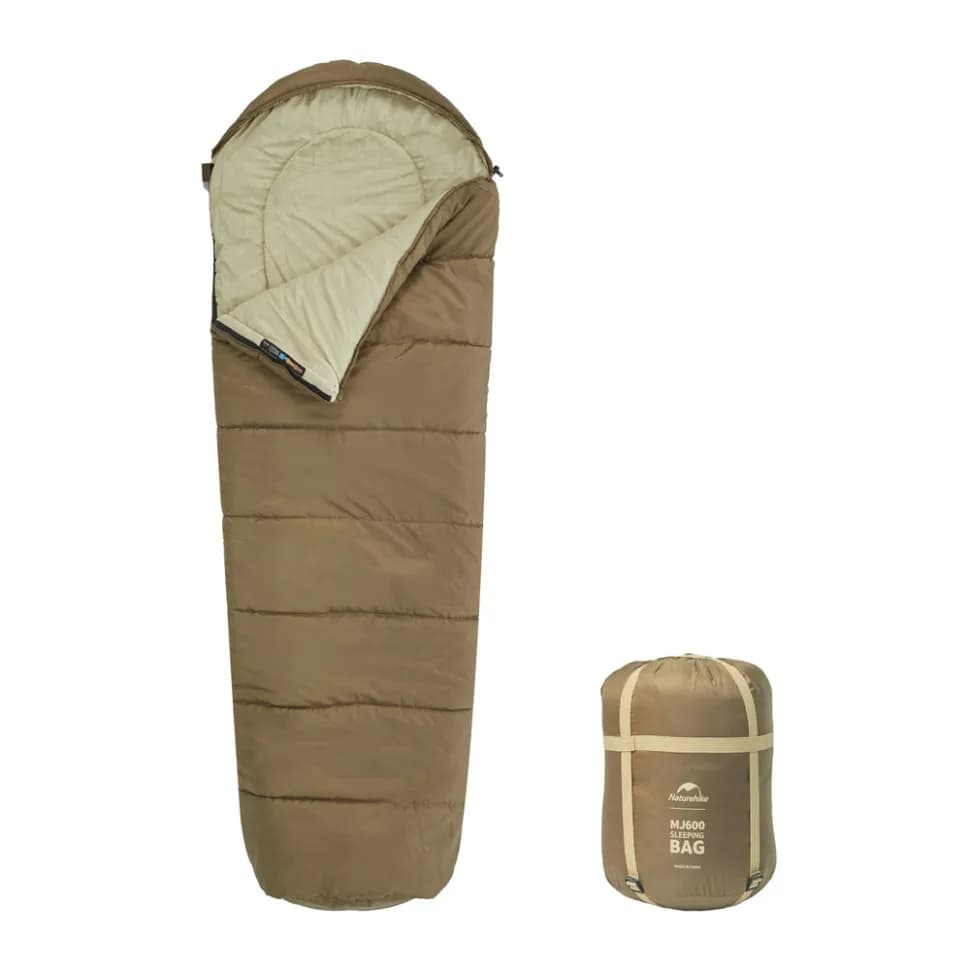 Спальник з капюшоном Naturehike MJ600 CNK2300SD014, коричневий - зображення 1
