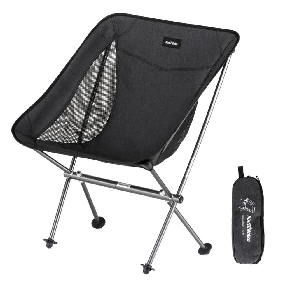 Стілець складаний Naturehike Stellaluna L04 CNK2450JJ015, розмір M, алюміній, чорний - зображення 1