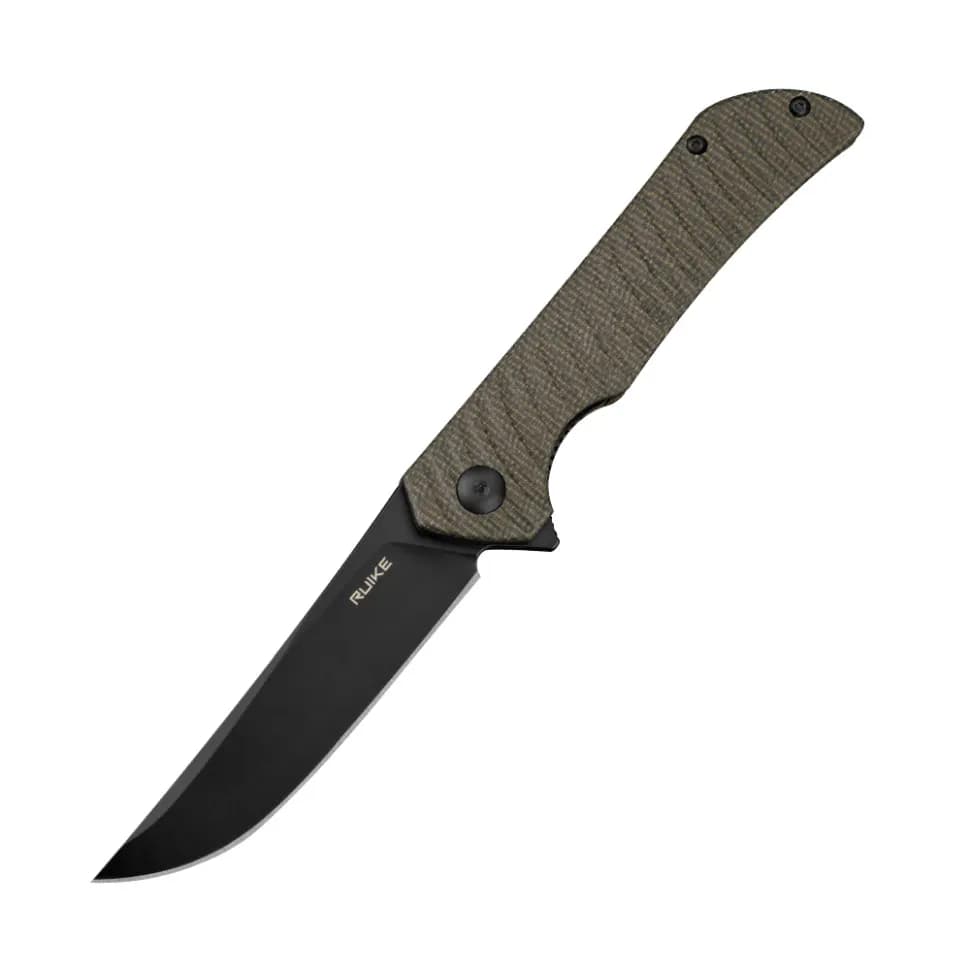 Ніж складаний туристичний Ruike P122-MB, (9.2 см) 14C28N / мікарта коричневий - зображення 1