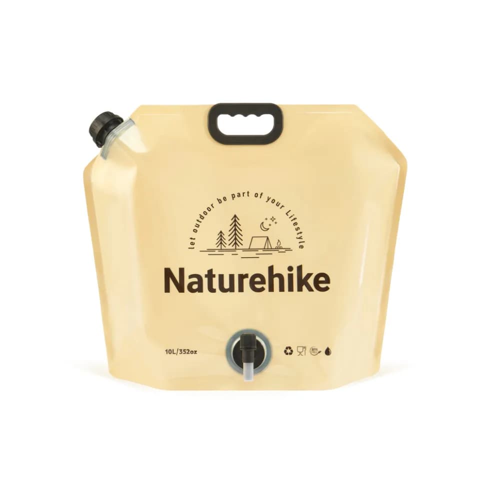 Складаний контейнер для води з поліетилену Naturehike CNK2450CF027, 10 л, жовтий - зображення 1