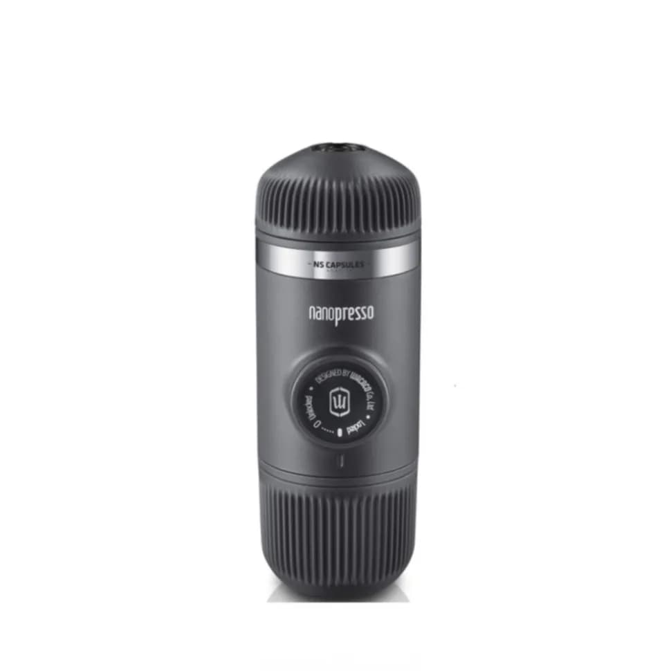 Портативна еспресо-кавоварка Wacaco Nanopresso сіра, механічна, для меленої кави - зображення 1