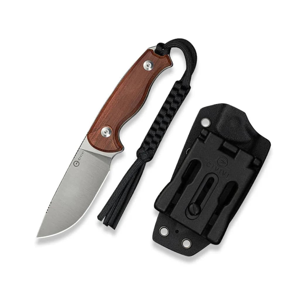 Ніж фіксований тактичний Civivi Timberbark, (8.1 см) 14C28N / Guibourtia Wood - зображення 1
