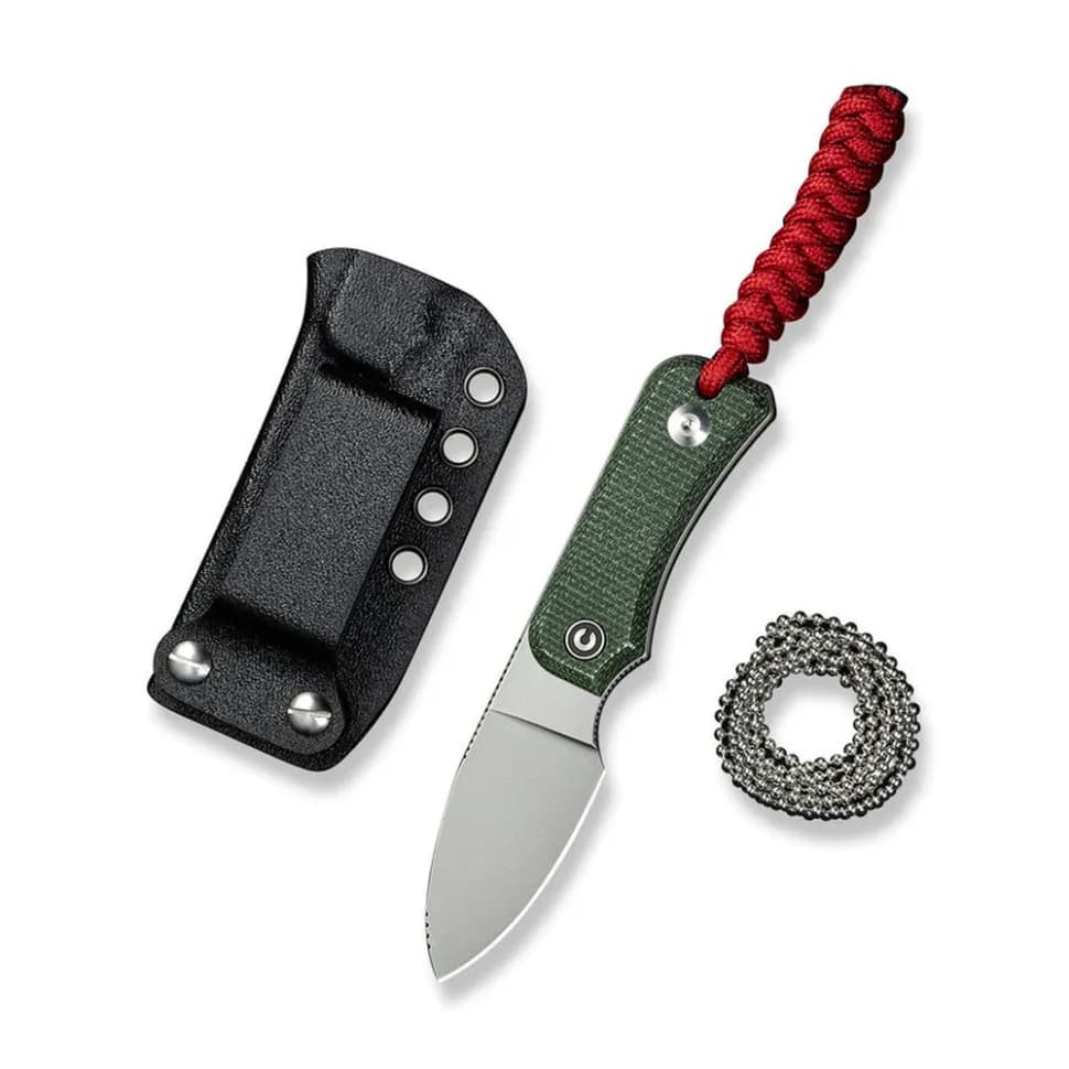 Ніж фіксований тактичний Civivi Baby Banter, (6.1 см) Nitro-V / Micarta темно-зелений - зображення 1