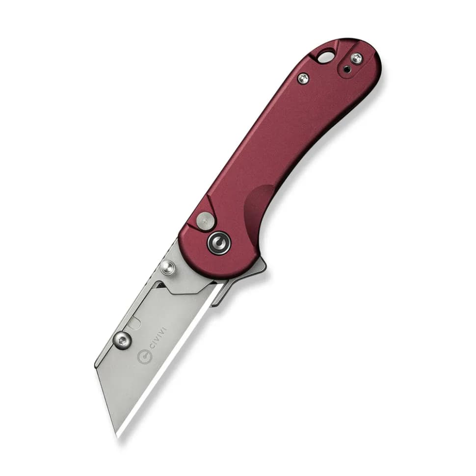 Ніж трапеція складаний кишеньковий Civivi Elementum Utility, (5.8 см) 6Cr13 / Aluminum червоний - зображення 1