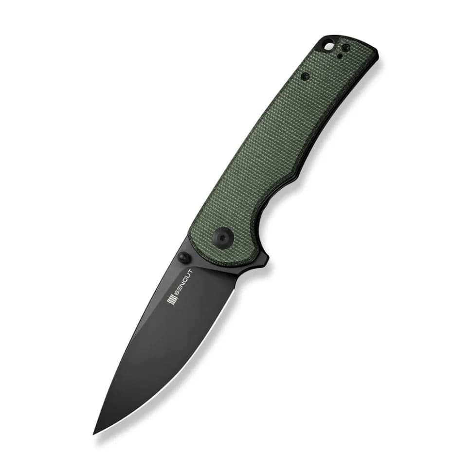 Ніж складаний туристичний Sencut Praktisk, (9.1 см) 9Cr18MoV / Micarta темно-зелений - зображення 1