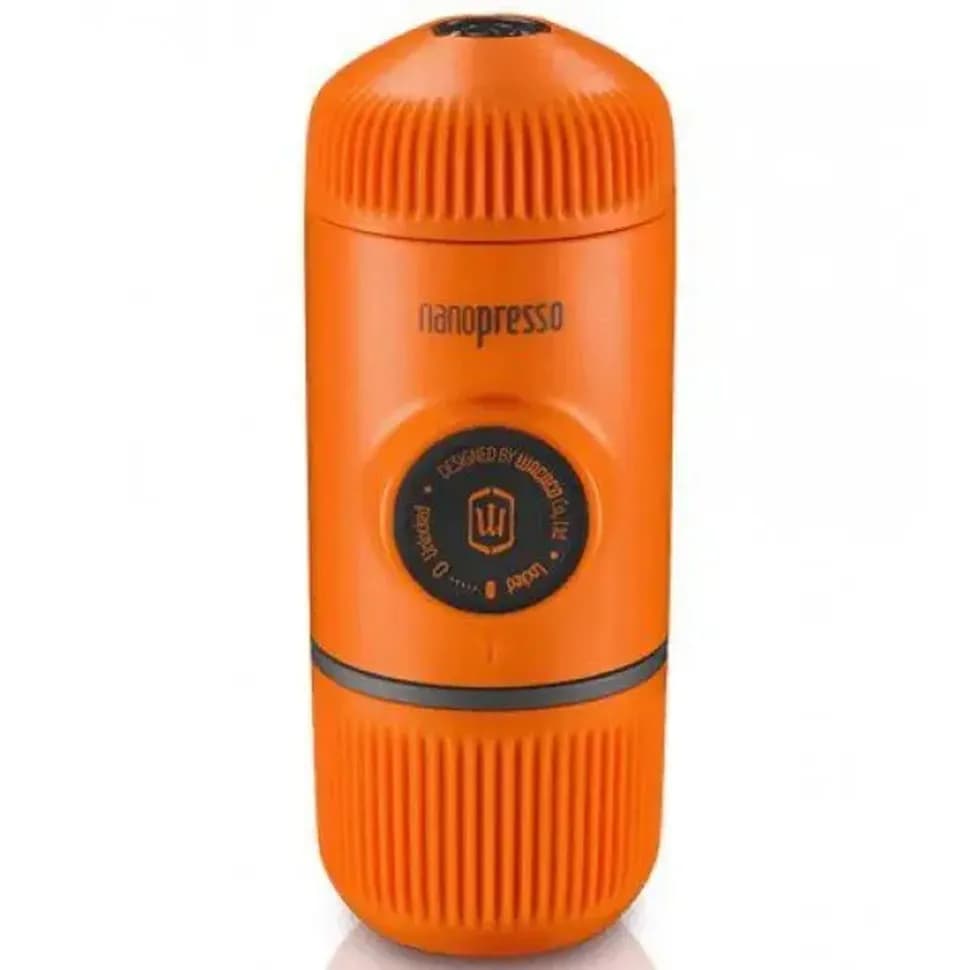 Портативна еспресо-кавоварка Wacaco Nanopresso помаранчева, механічна, для меленої кави