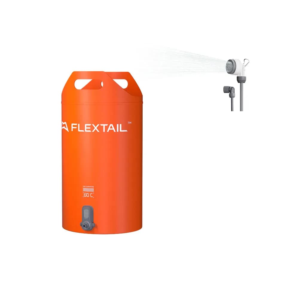 Душ портативний із ємністю та насосом Flextail Tiny Shower Bucket, 20л, помаранчевий - зображення 1